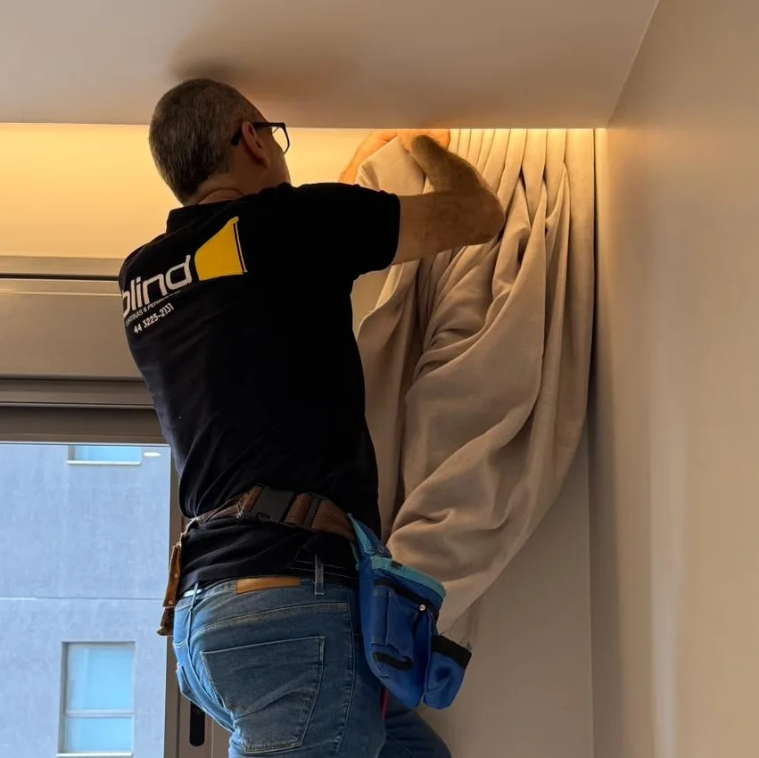 Higienização profissional de cortinas sob medida